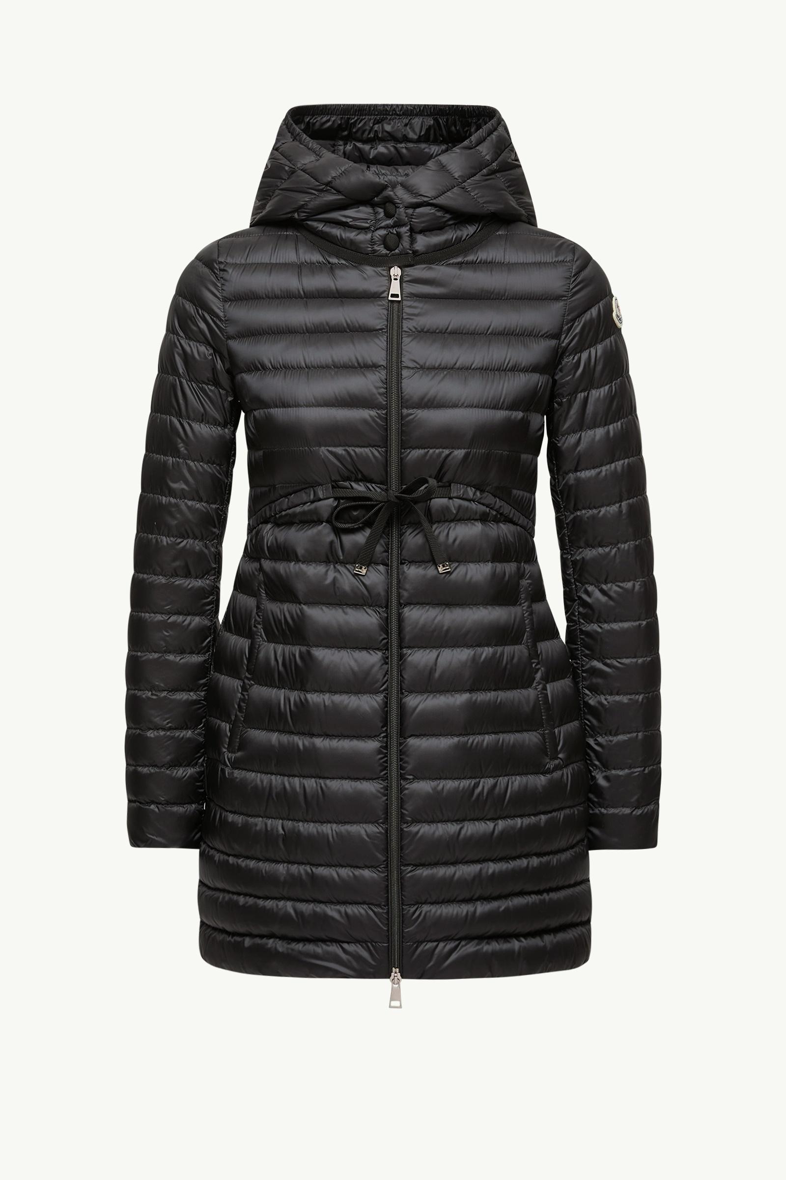 Black Barbel Hooded Fit & Flare Long Down Jacket - Long Jackets